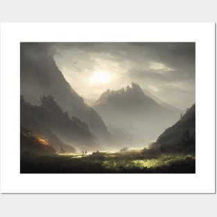 landscape pictures for wall grassy Posters and Art